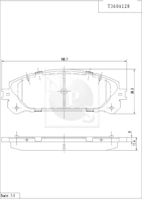 Sapatas do freio dianteiras de disco Toyota Rav4  A5, H5
