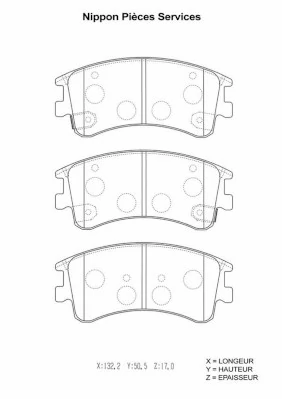 Compre G2YS3328Z Nissan/Infiniti Sapatas do freio dianteiras de disco