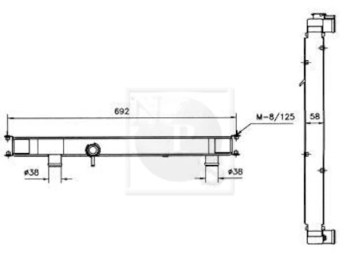 Radiador de esfriamento de motor Jdeus M0280440 preço, a partir de 184,81 USD