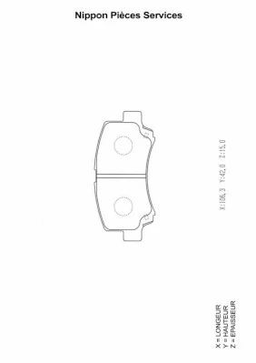 5581075F10 Mitsubishi Sapatas do freio dianteiras de disco