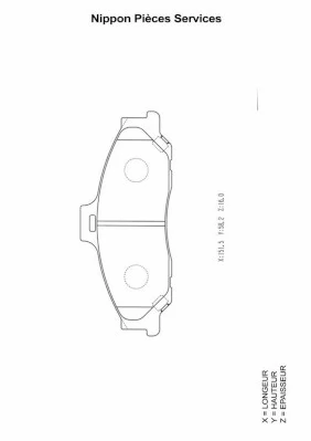 UHY13323ZB Mazda Sapatas do freio dianteiras de disco