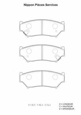 Sapatas do freio dianteiras de disco para Suzuki Grand Vitara  FT, HT