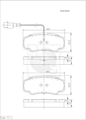 Sapatas do freio traseiras de disco para Nissan Cabstar NT400 F24M