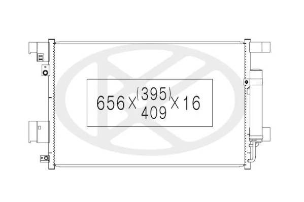 Radiador de aparelho de ar condicionado Mitsubishi Lancer X CY_A, CZ_A
