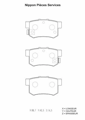 Compre 43022S9A010 Hyundai/Kia Sapatas do freio traseiras de disco