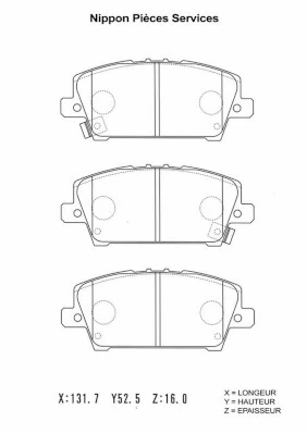  Sapatas do freio dianteiras de disco Honda Civic VIII hatchback (FK, FN) (2005 - 2012) VIII