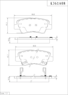 Compre 48413350C0 Ssang Yong Sapatas do freio traseiras de disco