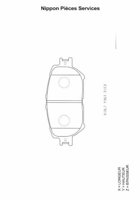 Sapatas do freio dianteiras de disco Toyota Camry V V30