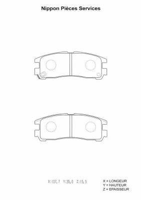 Sapatas do freio traseiras de disco para Mitsubishi Galant VII E5A, E7A, E8A