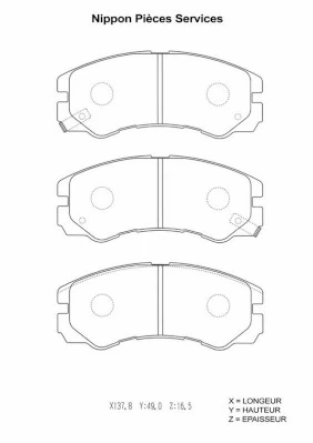 Sapatas do freio dianteiras de disco Ford 1605002 preço, a partir de 31,04 USD