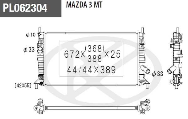 Radiador de esfriamento de motor Mazda 3 preço, a partir de 21,98 USD