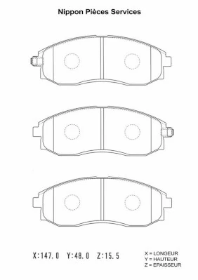 Sapatas do freio dianteiras de disco para Hyundai H-1 STAREX Starex A1