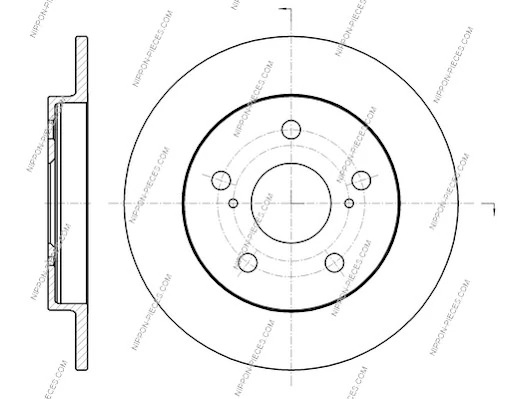  Disco do freio traseiro Toyota Yaris hatchback (SP90) (2005 - 2011) 