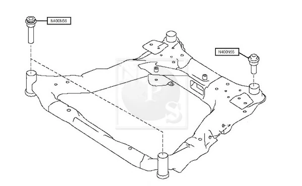 Bloco silencioso (coxim) de viga dianteira (de plataforma veicular) 54467JY00A General Motors
