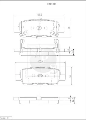 Compre 5580077K03 Mitsubishi Sapatas do freio traseiras de disco