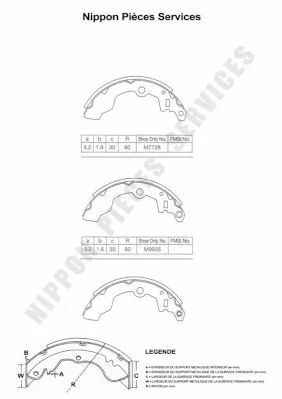 Sapatas do freio traseiras de tambor para Suzuki Alto II EC