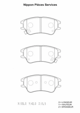 Sapatas do freio dianteiras de disco Onnuri 5810102A20 preço, a partir de 21,53 USD