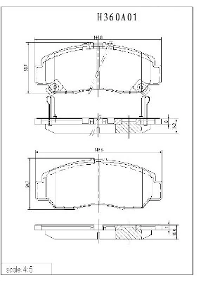  Sapatas do freio dianteiras de disco Honda Civic VII hatchback (EU, EP, EV) (2000 - 2006) VII