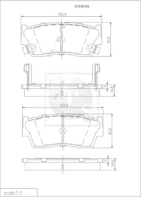 Compre 5520063810 Nissan/Infiniti Sapatas do freio dianteiras de disco