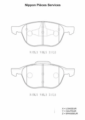 Sapatas do freio dianteiras de disco para Mazda 3  BK12