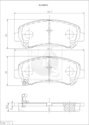 Compre Sapatas do freio dianteiras de disco Nissan X-Trail 
