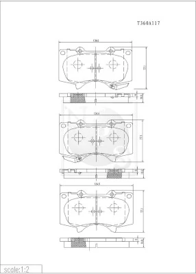  Sapatas do freio dianteiras de disco Toyota Hilux pick-up (KUN25) (2005 - 2015) 