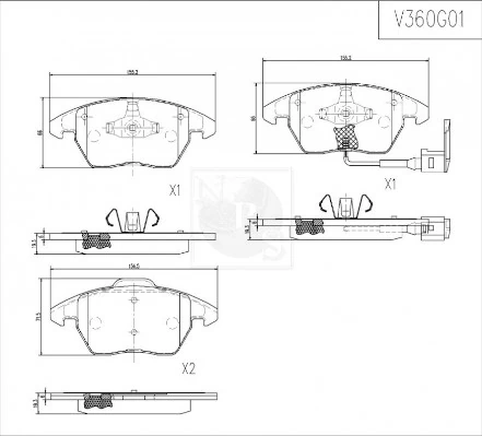 Sapatas do freio dianteiras de disco Peugeot/Citroen E172550 preço, a partir de 42,42 USD