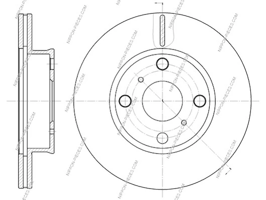  Disco do freio dianteiro Toyota Corolla liftback (E8) (1983 - 1988) 