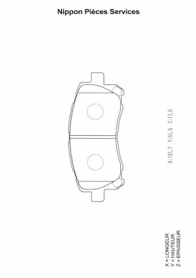 Sapatas do freio dianteiras de disco para Subaru Impreza I GC