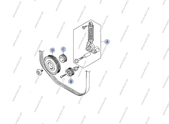  Rolo parasita da correia de transmissão Suzuki Grand Vitara SUV (JB) (2005 - 2026) 