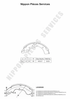 Compre T2511010 Toko cars Sapatas do freio traseiras de tambor