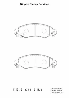 5581084E01 Subaru Sapatas do freio dianteiras de disco