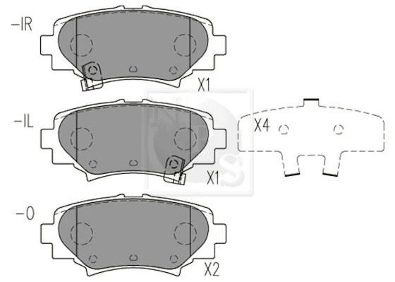 Sapatas do freio traseiras de disco Mazda 3  BM, BN