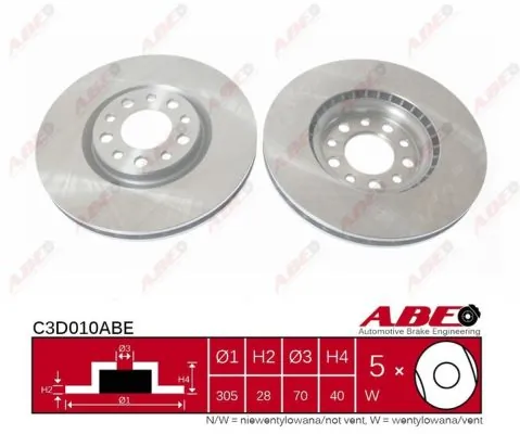 Disco do freio dianteiro ABE C3D010ABE preço, a partir de 52,87 USD