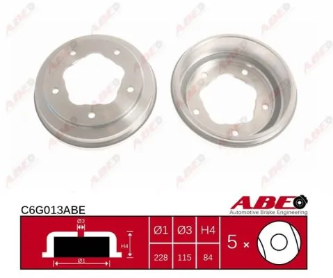 Tambor do freio traseiro ABE C6G013ABE preço, a partir de 104,78 USD