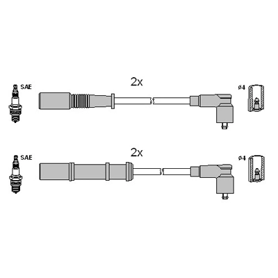 Compre Fios de alta voltagem, kit Fiat Panda 2