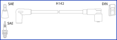 Fios de alta voltagem, kit NGK RCFT604