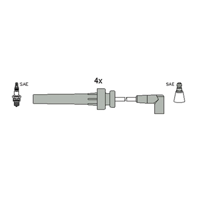 Fios de alta voltagem, kit Mitsubishi SPW03841AA