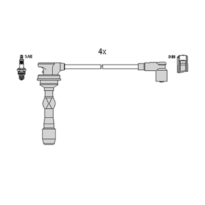 Fios de alta voltagem, kit 941318111318 Magneti Marelli