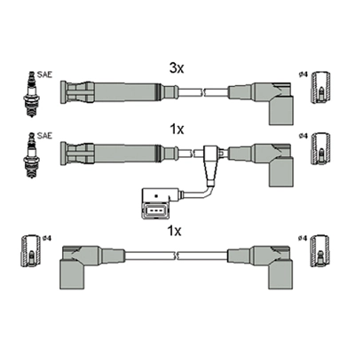 Compre 44344 NGK Fios de alta voltagem, kit