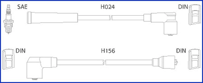 Fios de alta voltagem, kit para Mazda 323 BG