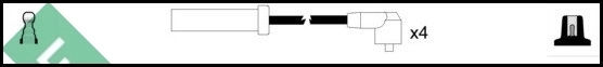 Fios de alta voltagem, kit para Peugeot 406  8B
