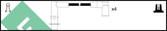 Fios de alta voltagem, kit para Renault Laguna BG0, BG1