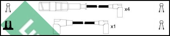  Fios de alta voltagem, kit Mercedes E coupé (C123) (1977 - 1985) 