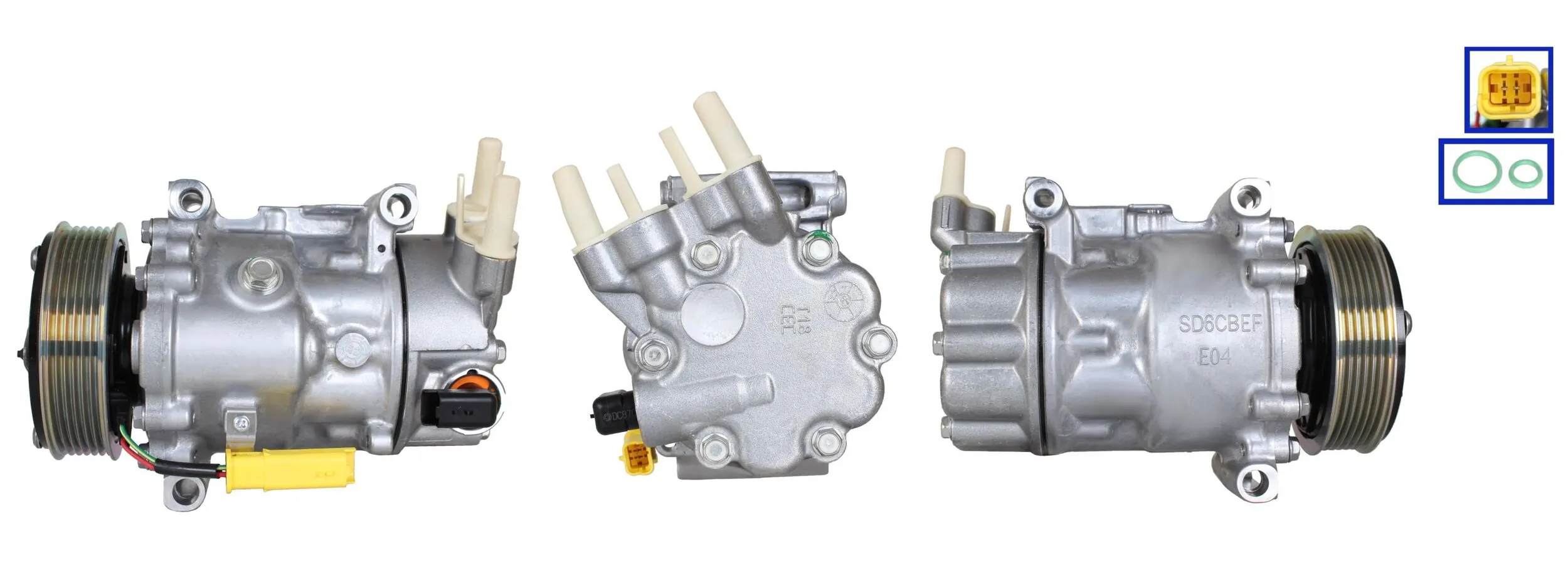 Compressor de aparelho de ar condicionado 9819711880 Peugeot/Citroen