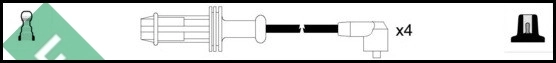  Fios de alta voltagem, kit Peugeot 205 II hatchback (20A, C) (1987 - 1998) II