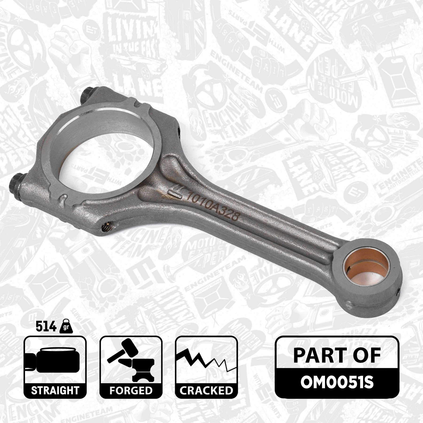 Biela de pistão de motor KSP00088 KSP