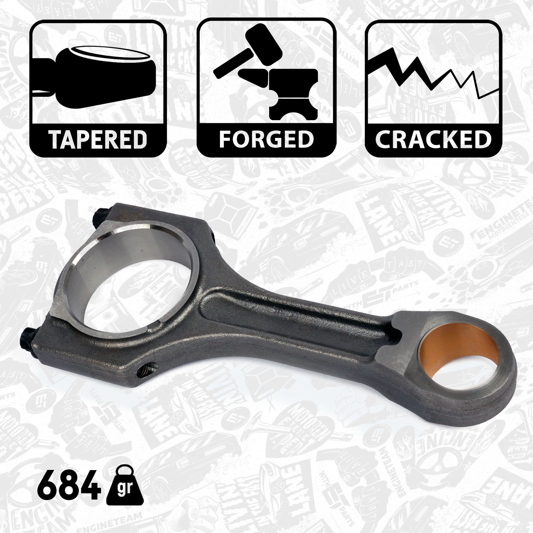 Compre ENT072026 Engitech Biela de pistão de motor