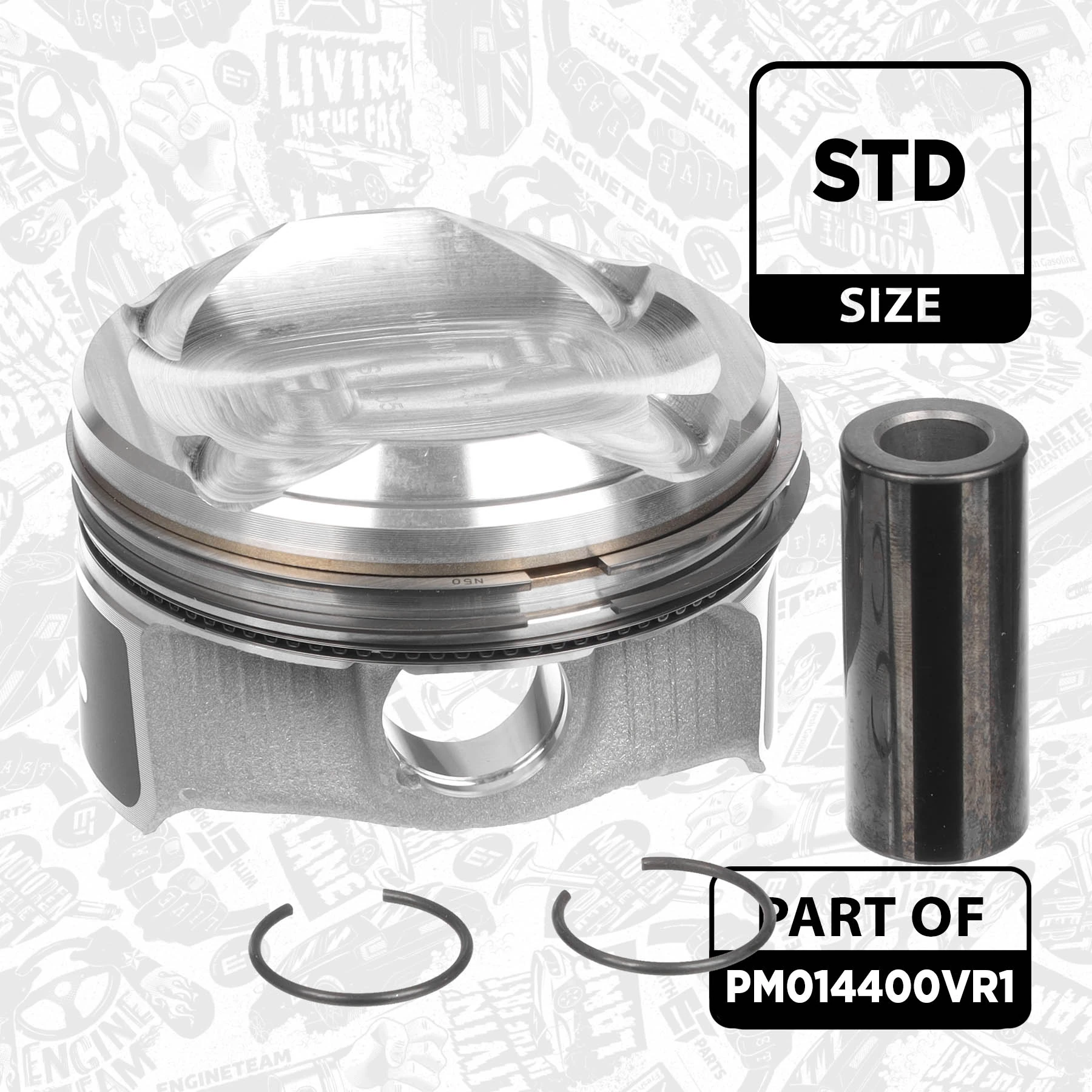 Pistão do kit para 1 cilindro, STD 1654514180 Opel