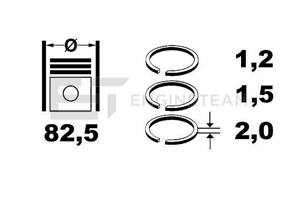 Compre 8950520000 NE/NPR Anéis do pistão para 1 cilindro, STD.